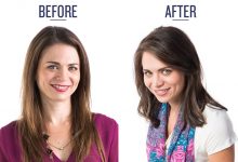 A beautiful Type 2 woman showing her Before & After makeover